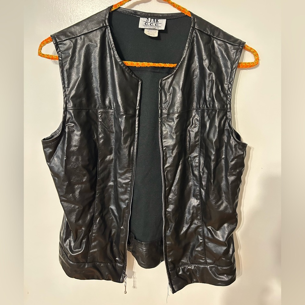 Black Pleather Vest
